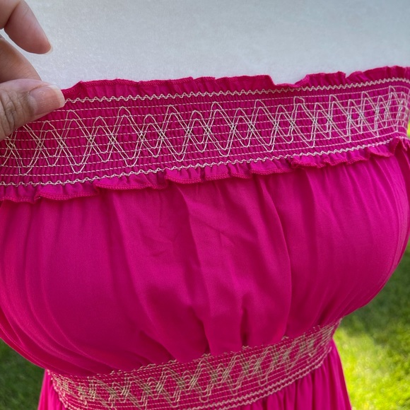 SOLD - American Rag Strapless Embroidered Maxi Dress - L - Picture 5 of 8